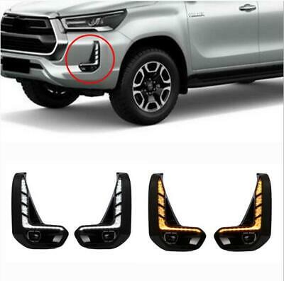 s-l400 TOYOTA HILUX REVO 2021 V1 COBERTOR NEBLINEROS LED + BLANCO Y ÁMBAR